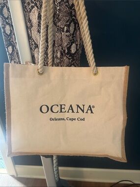 OCEANA Canvas Tote Bag in Natural